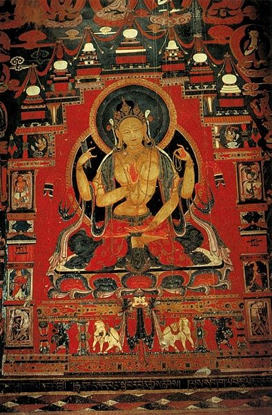 Datei:Prajnyaparamita Wall painting Tholing monastery.jpg