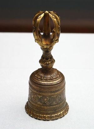 Buddhist Ritual Bell with Five-pronged Vajra Handle.JPG